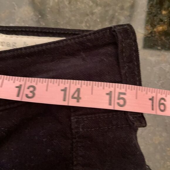 Rag & Bone 28 *VELVET* Stretch Capri Zipper Ankle Capri Jeans - Picture 11 of 12